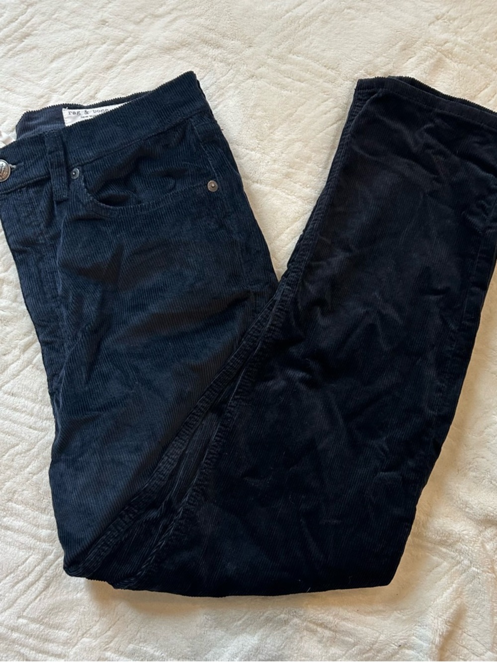 rag & bone Wren high rise slim straight corduroy pants